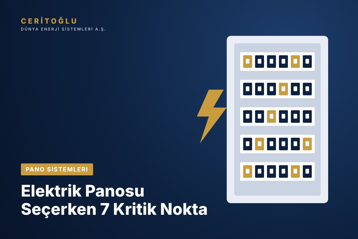 Elektrik Panosu Seçerken 7 Kritik Nokta